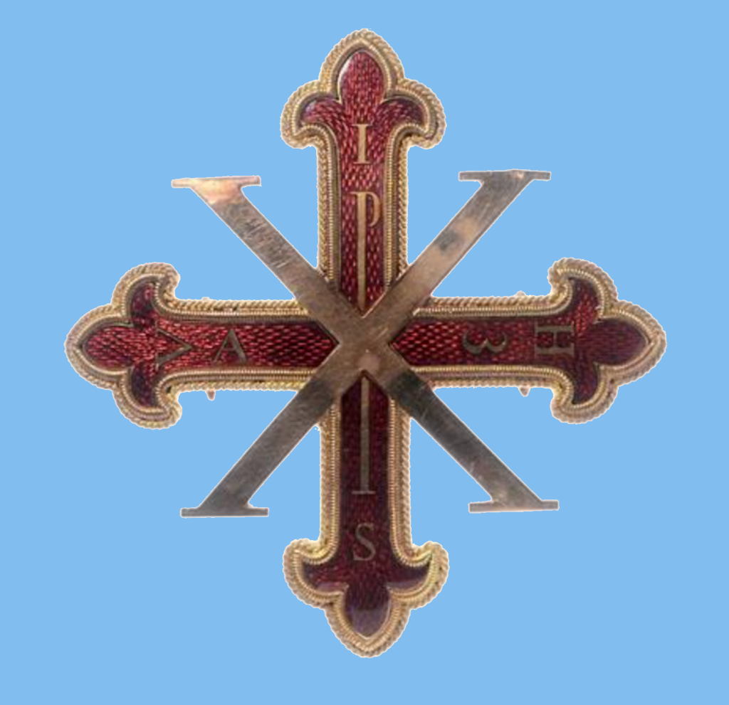 Erstes Ordenskreuz auf blauem Grund – Constantinischer Orden