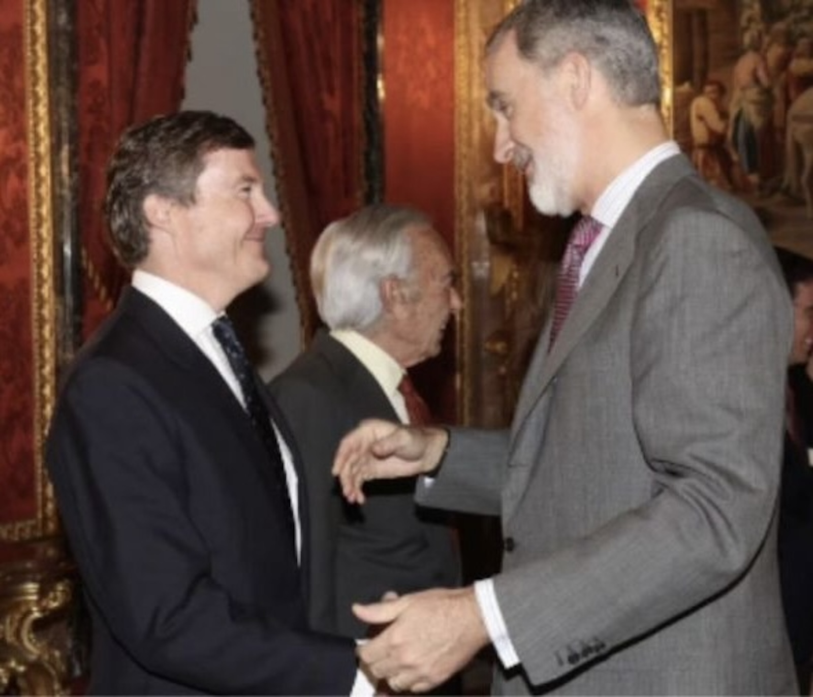 Prinz Pedro von Bourbon-beider Sizilien neben König Felipe VI. von Spanien