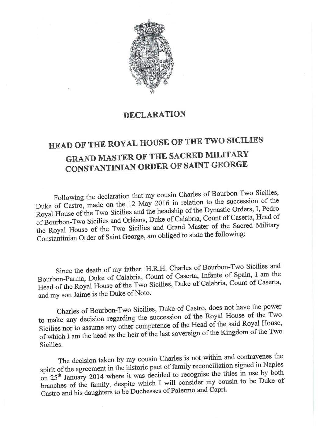 Annex III – Declaration – Page 1